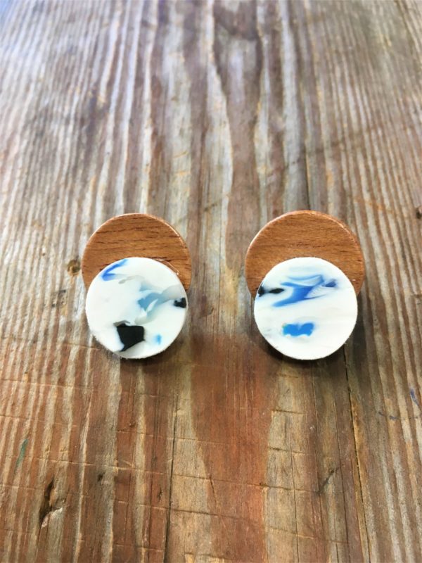 Cadeau boucle d'oreille en plastique recyclé