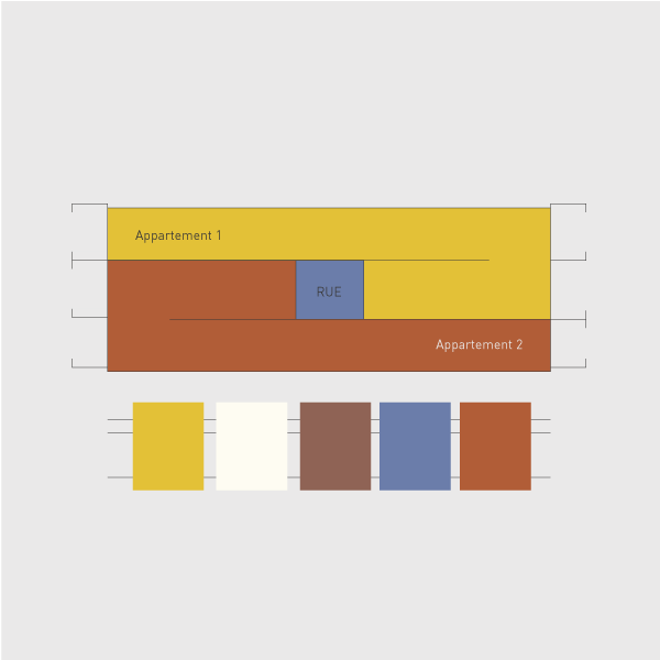 plan d'un appartement de la cité radieuse