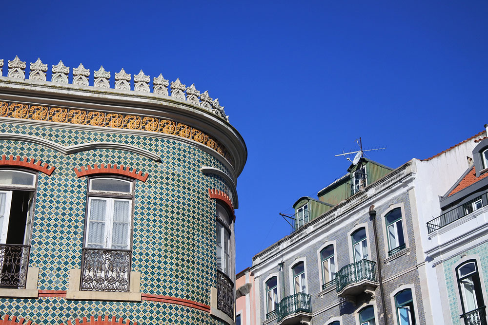 immeuble avec azulejos voyage à Lisbonne