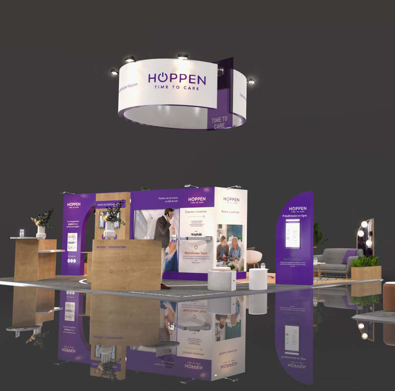 Conception stand hoppen